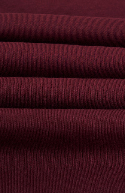 Men's Quarter Zip Track Jacket In Burgundy
