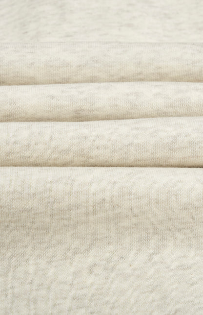 Pringle of Scotland Men's Qtr Zip Track Jumper In Ecru Beige Melange fabric detail