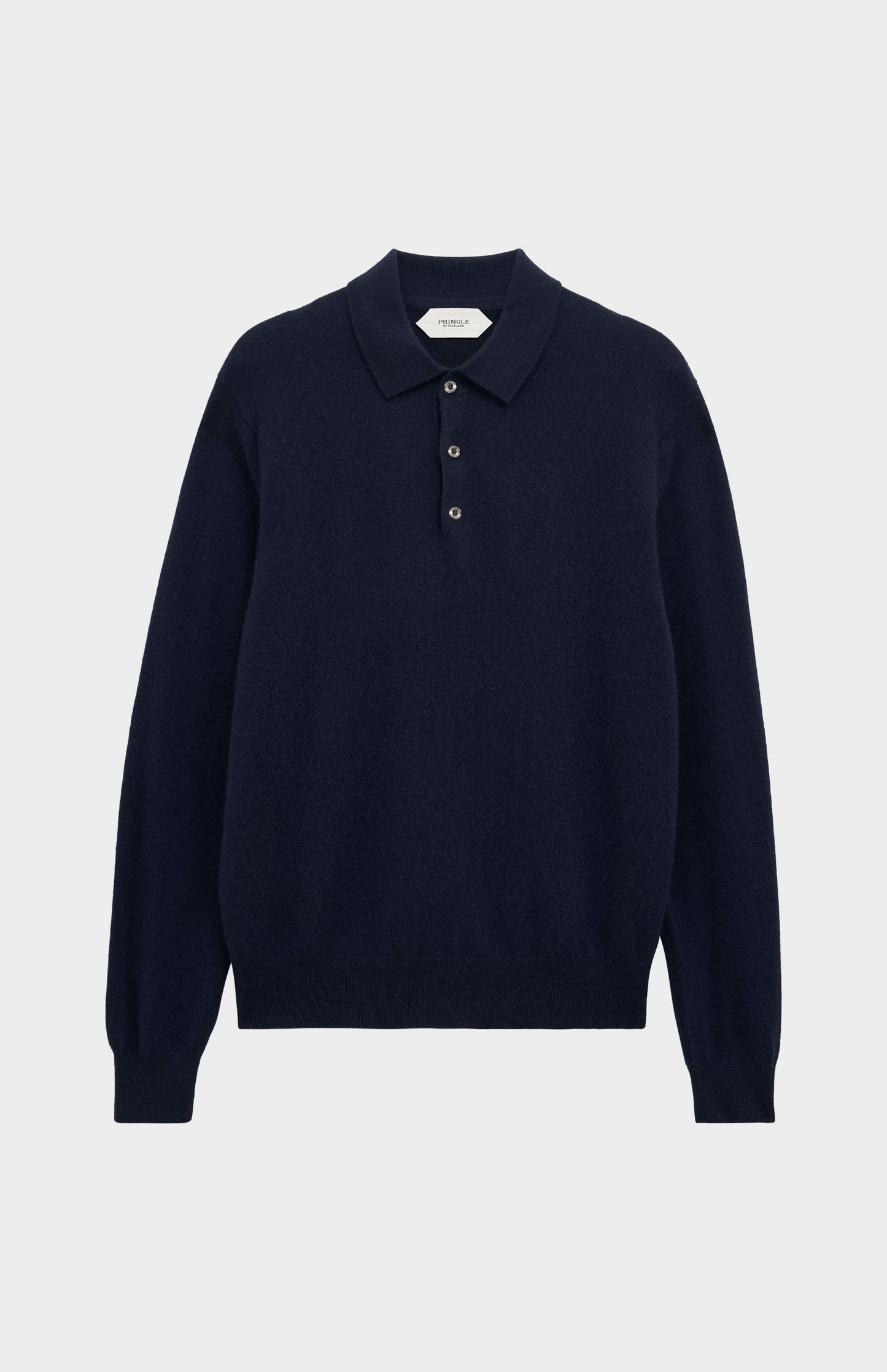 Men's Classic Polo Shirt Cashmere Jumper In Navy Blue