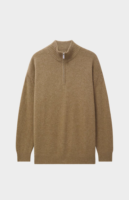 Pringle of Scotland Men's Zip Neck Cashmere Jumper In Natural