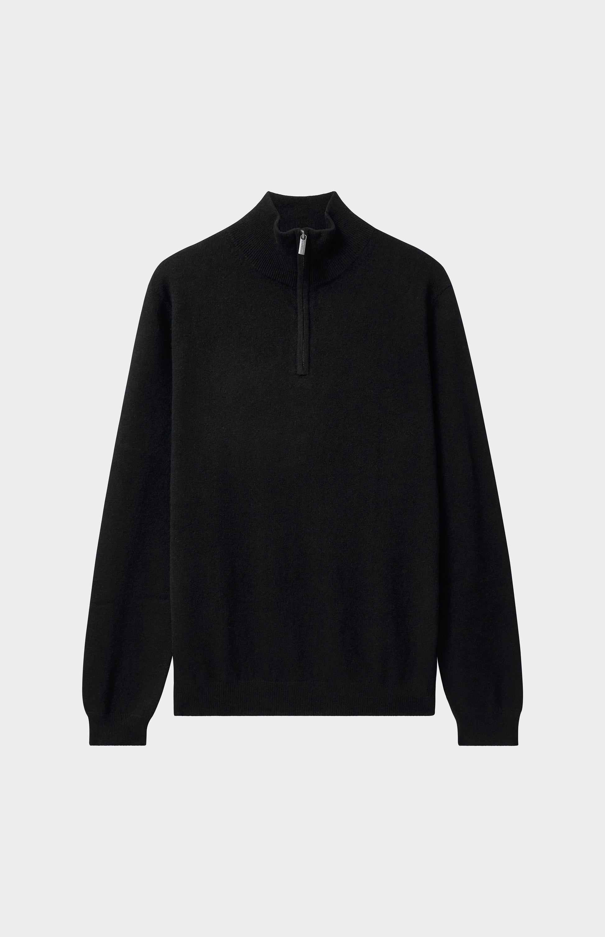 Pringle of Scotland Men's Quarter Zip Cashmere Jumper Classic In Black