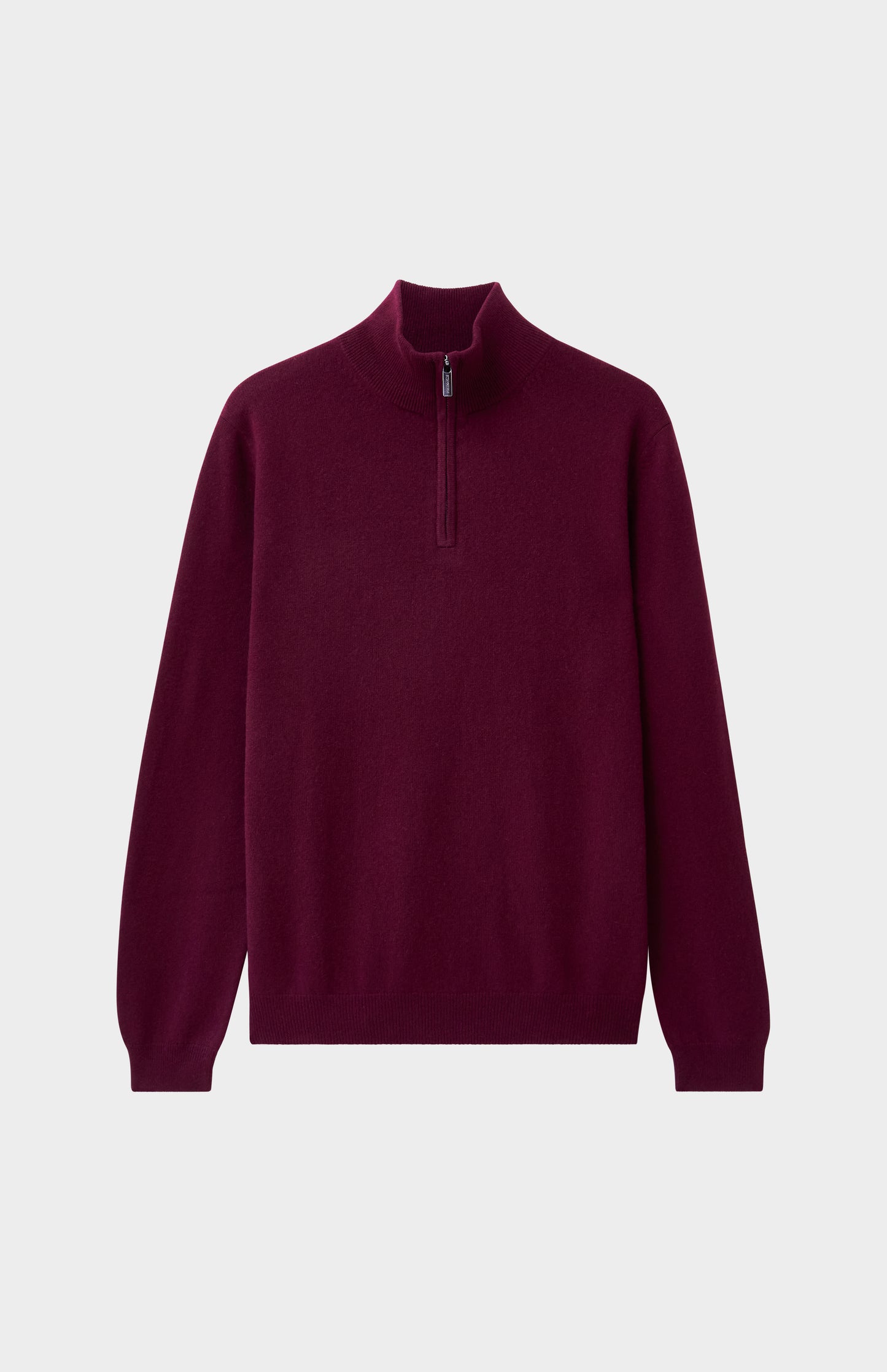 Pringle of Scotland Men's Quarter Zip Cashmere Jumper Classic In Burgundy