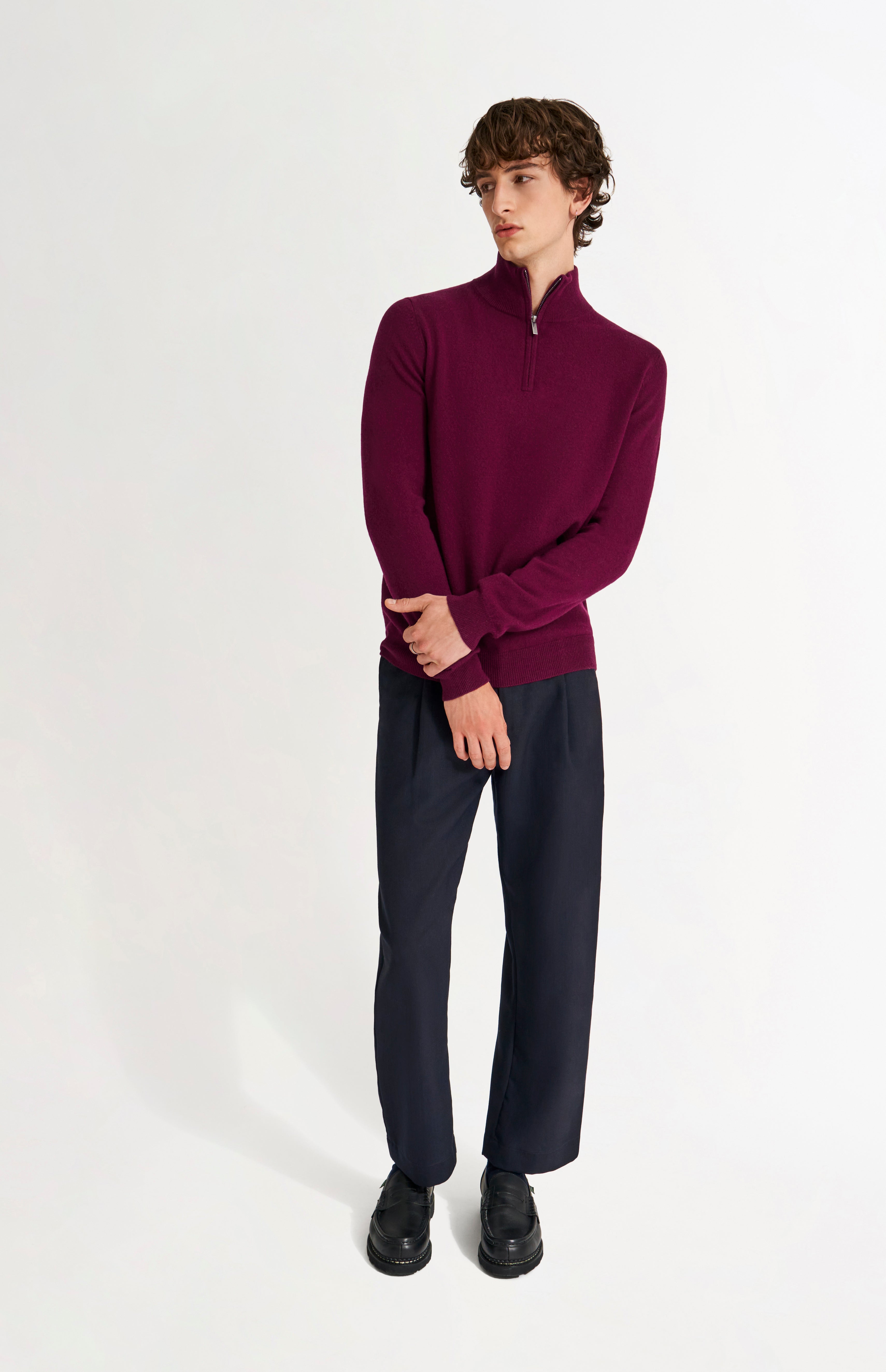 Burgundy cashmere jumper best sale