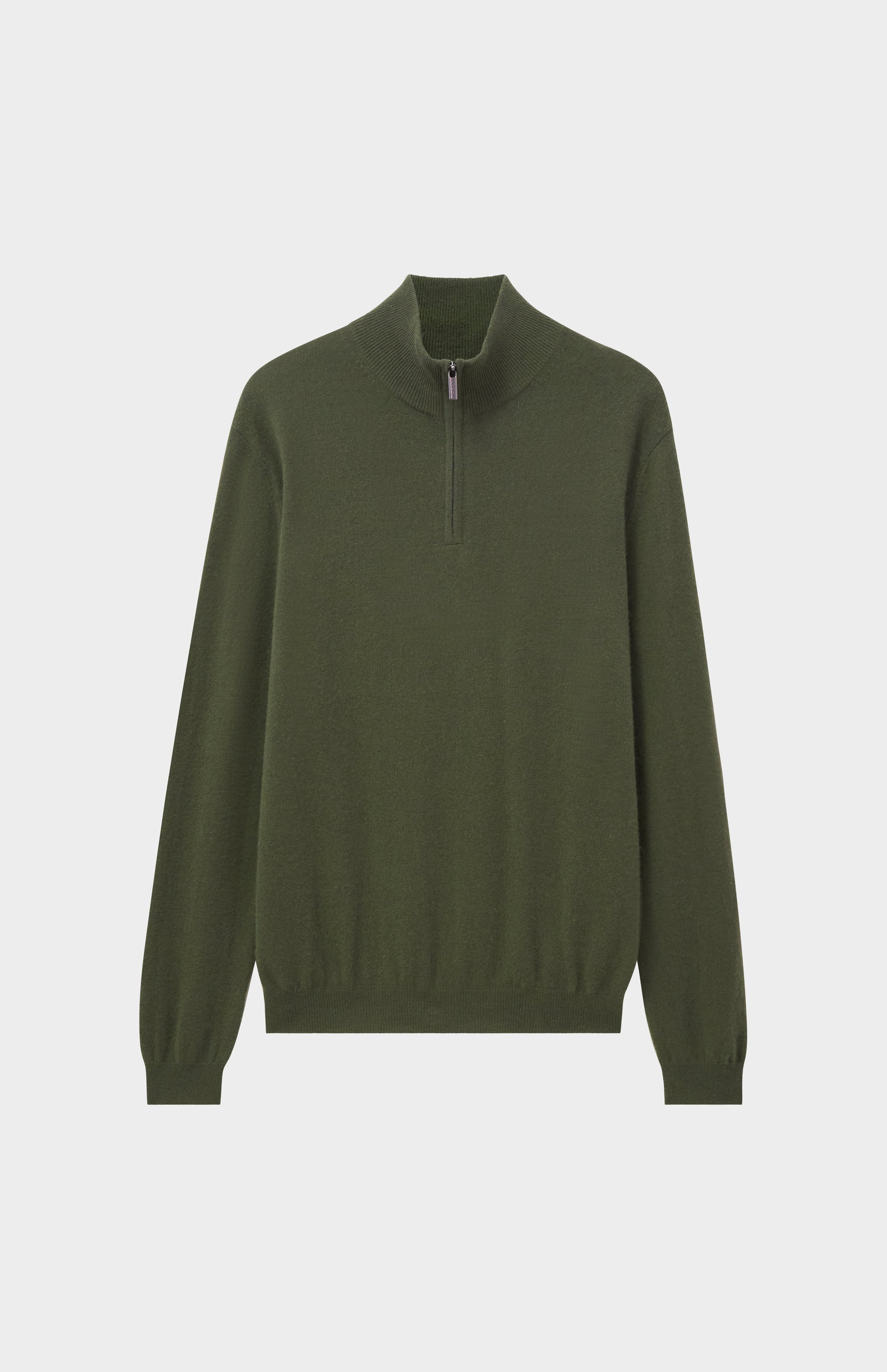 Pringle of Scotland Men's Quarter Zip Cashmere Jumper Classic In Evergreen