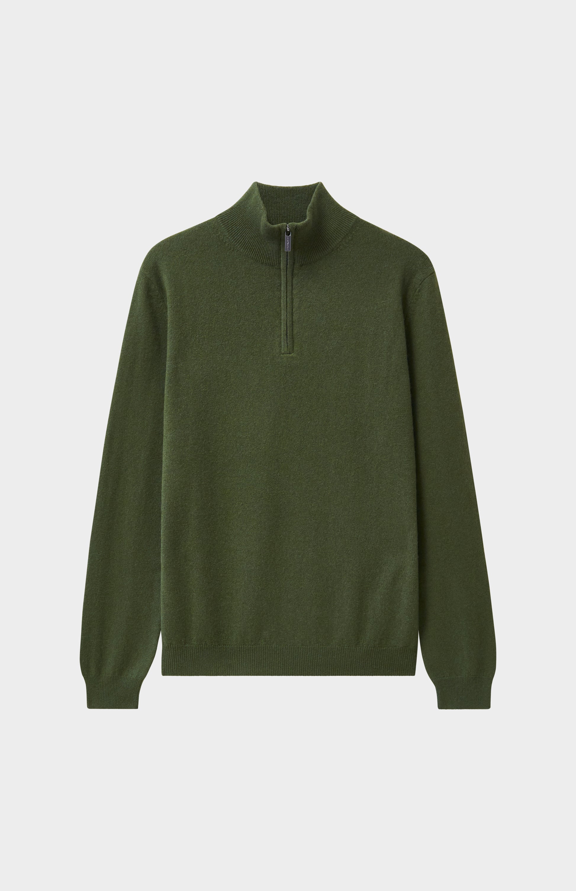 Pringle of Scotland Men's Quarter Zip Cashmere Jumper Classic In Evergreen