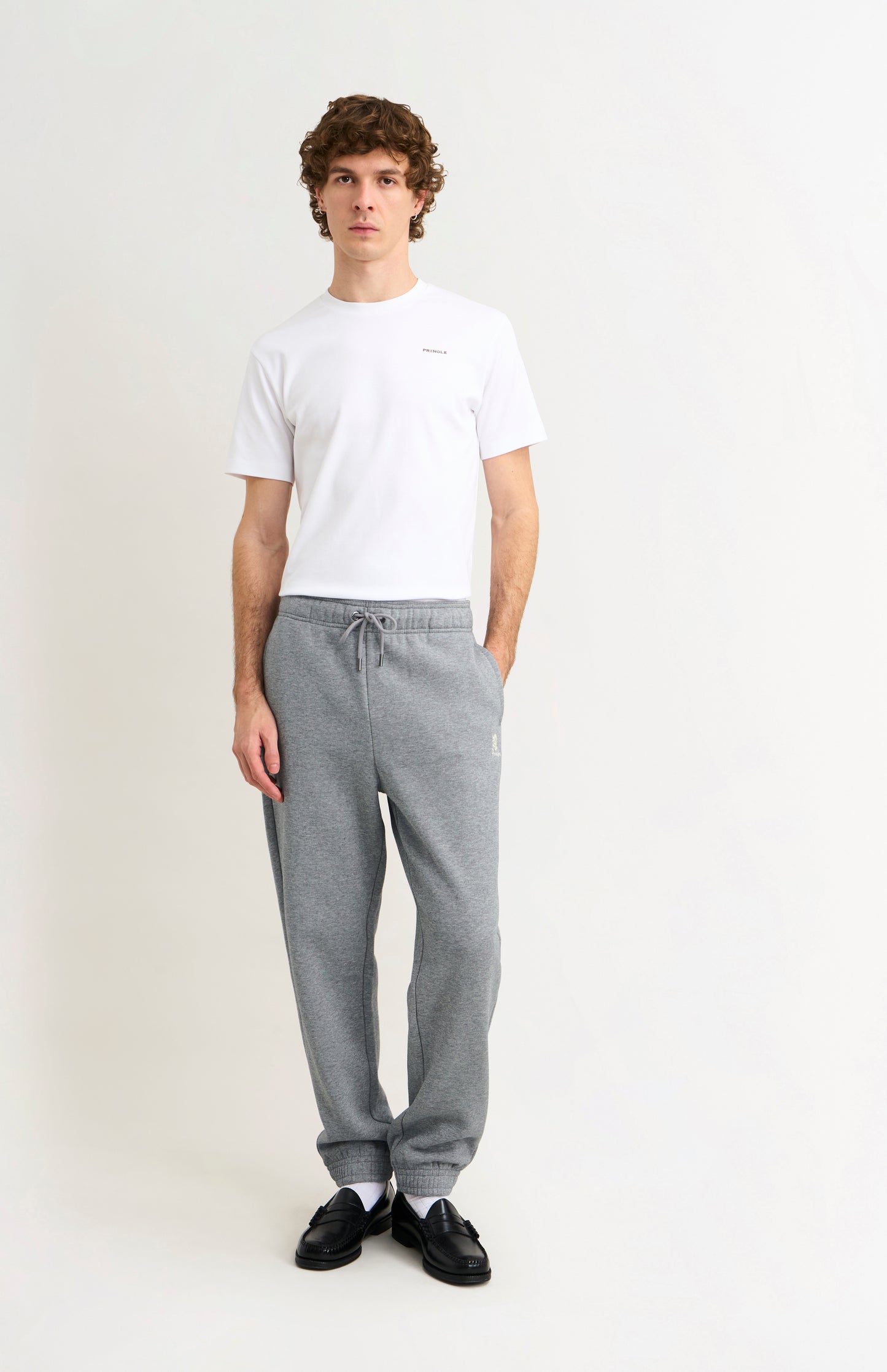 Men's Track Pants In Grey Melange