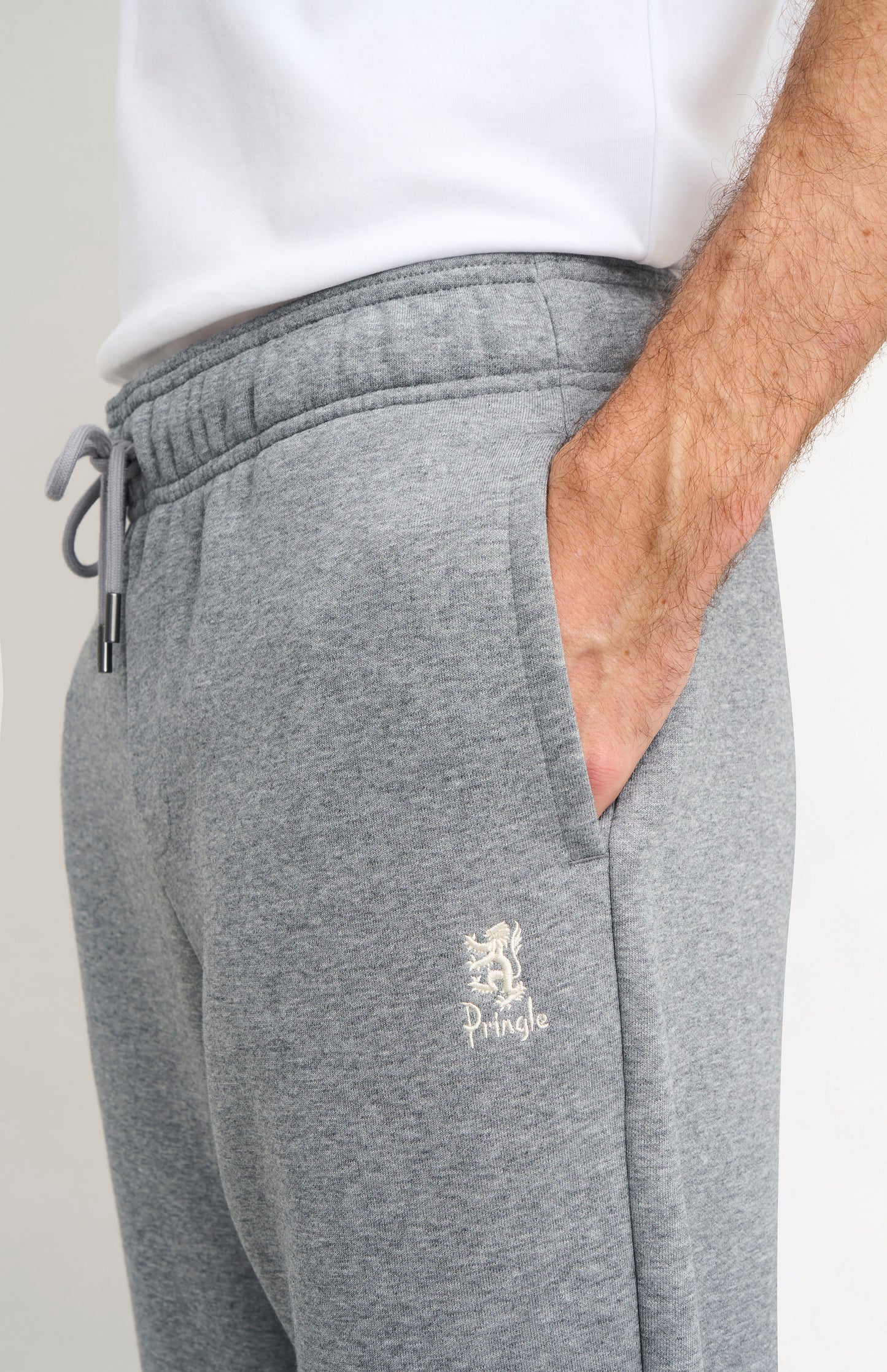 Men's Track Pants In Grey Melange