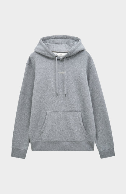 Men's Hooded Jumper In Grey Melange