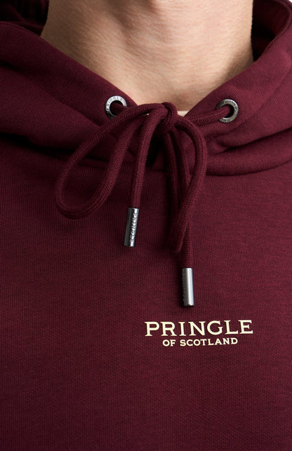 Men's Hooded Jumper In Burgundy
