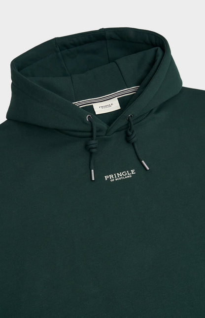 Men's Hooded Jumper In Pine Green