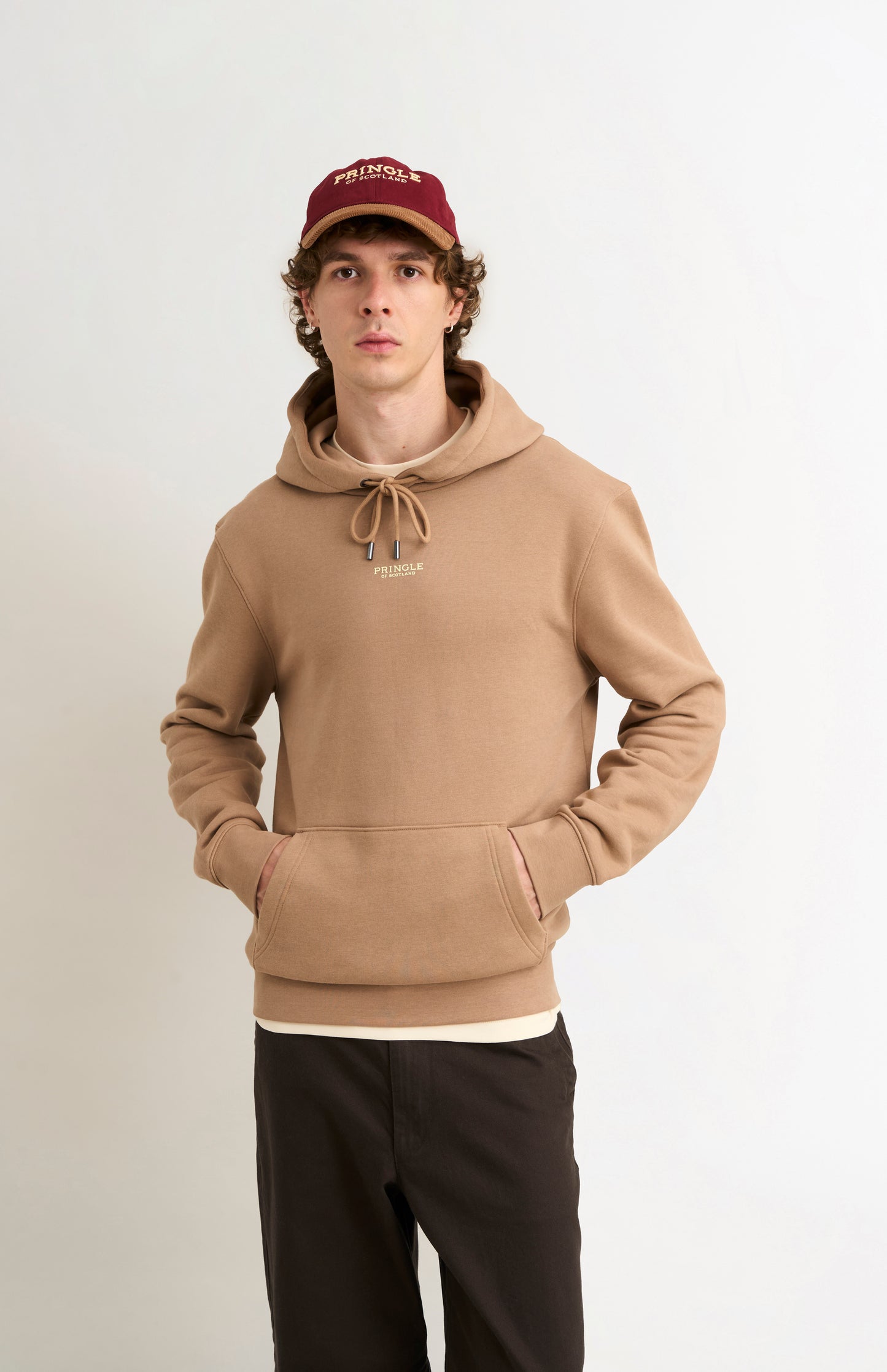 Men's Hooded Jumper In Mushroom