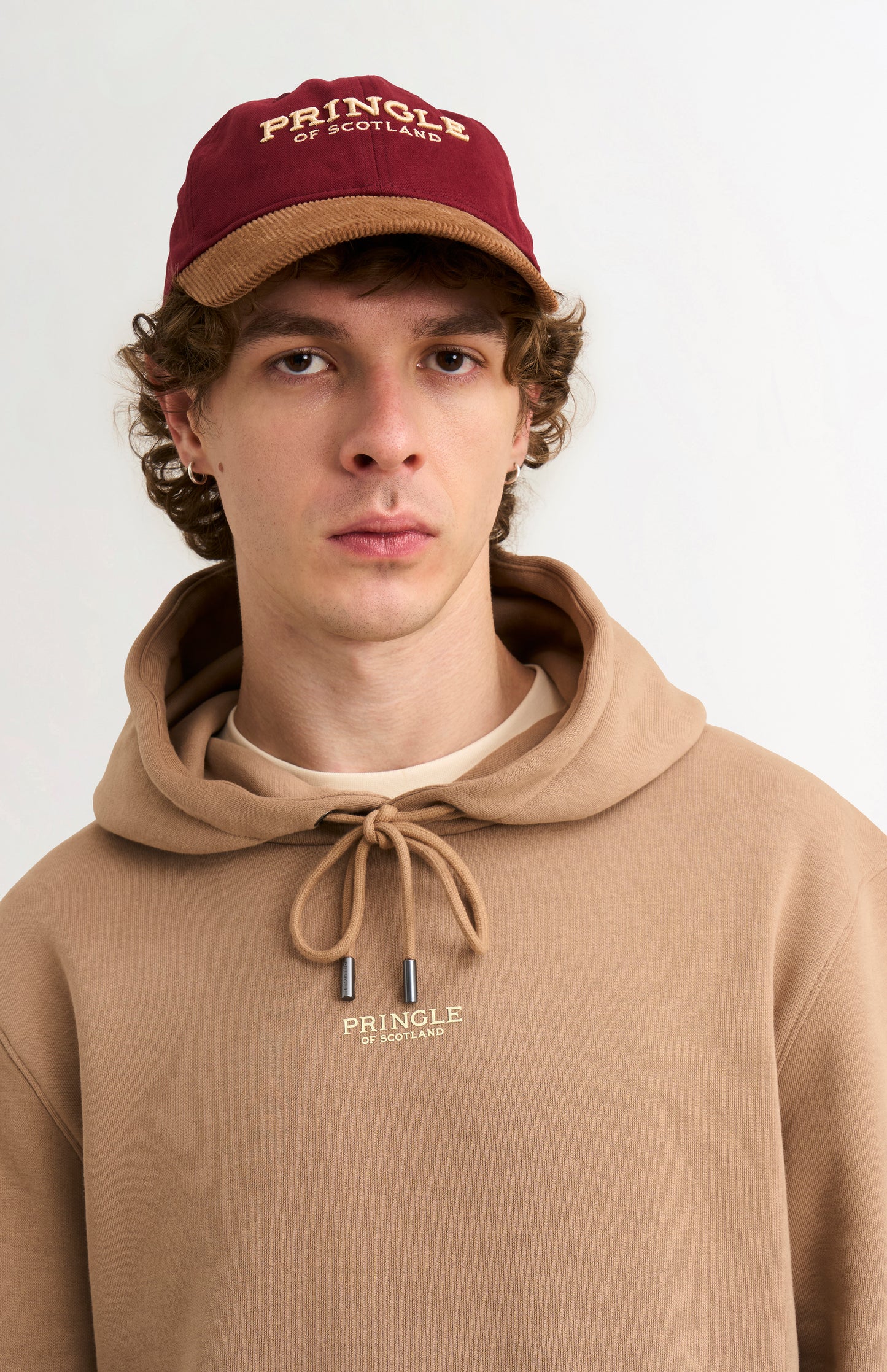 Men's Hooded Jumper In Mushroom