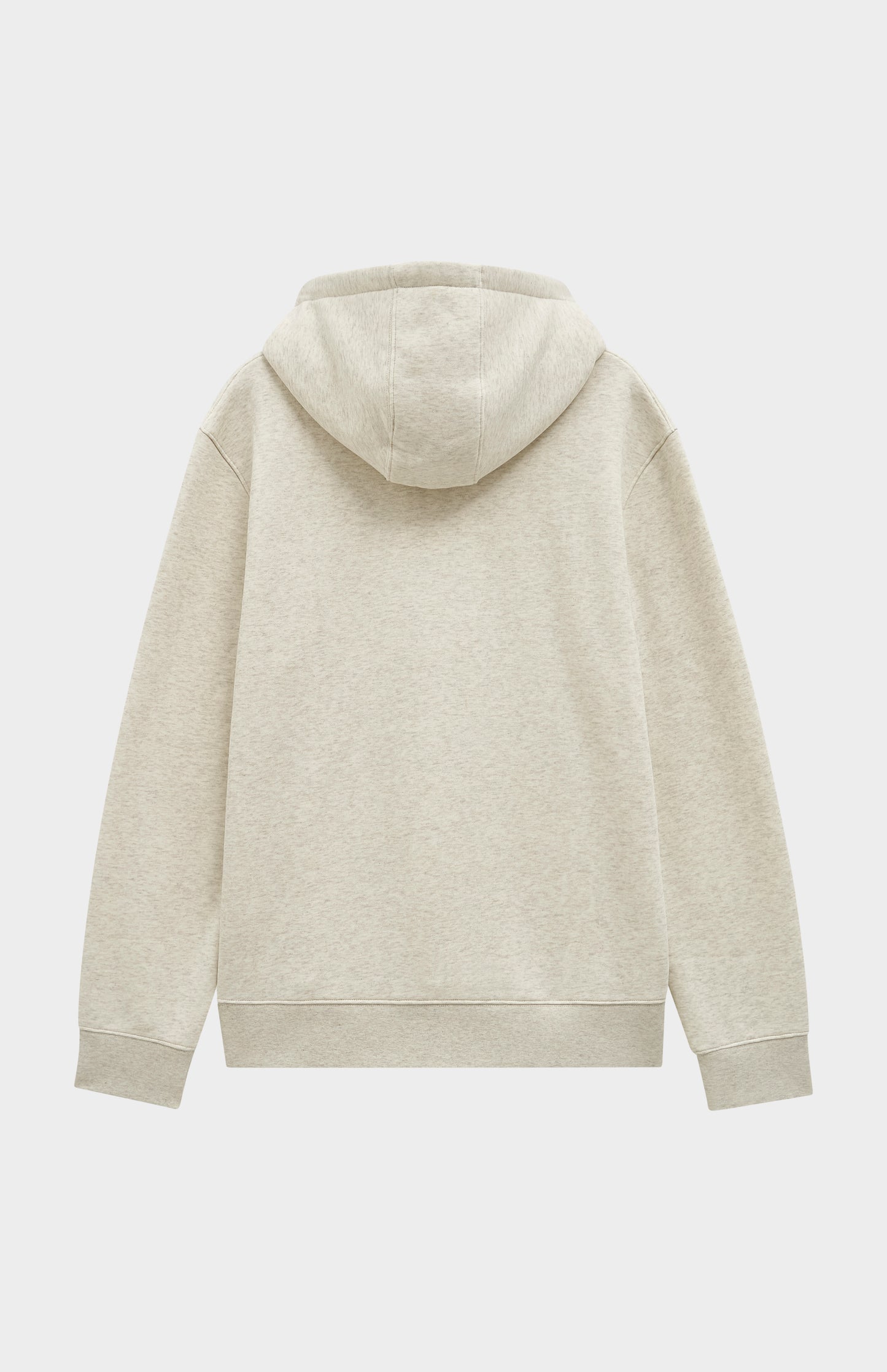Men's Hooded Jumper In Ecru Beige Melange