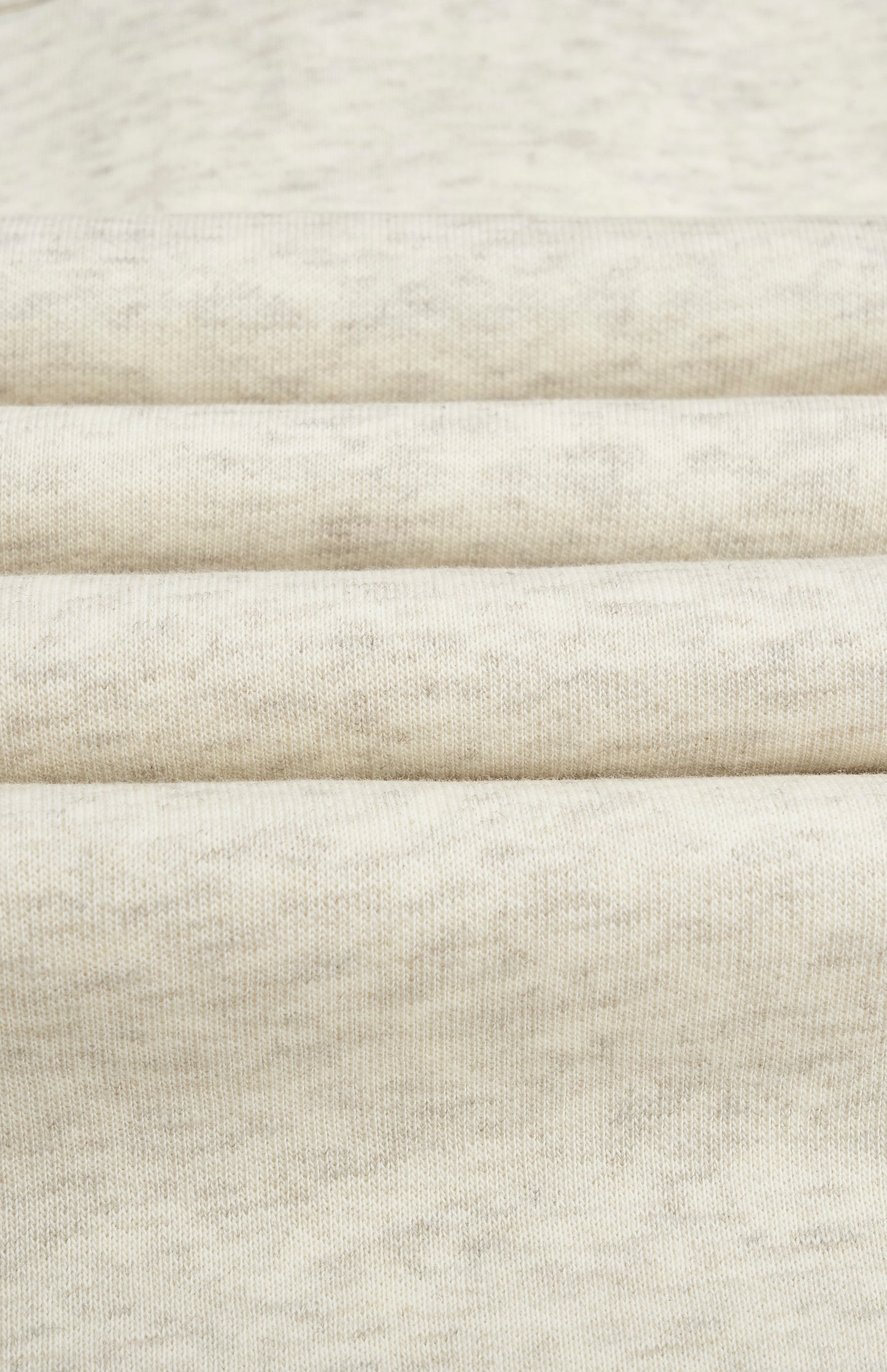 Men's Hooded Jumper In Ecru Beige Melange