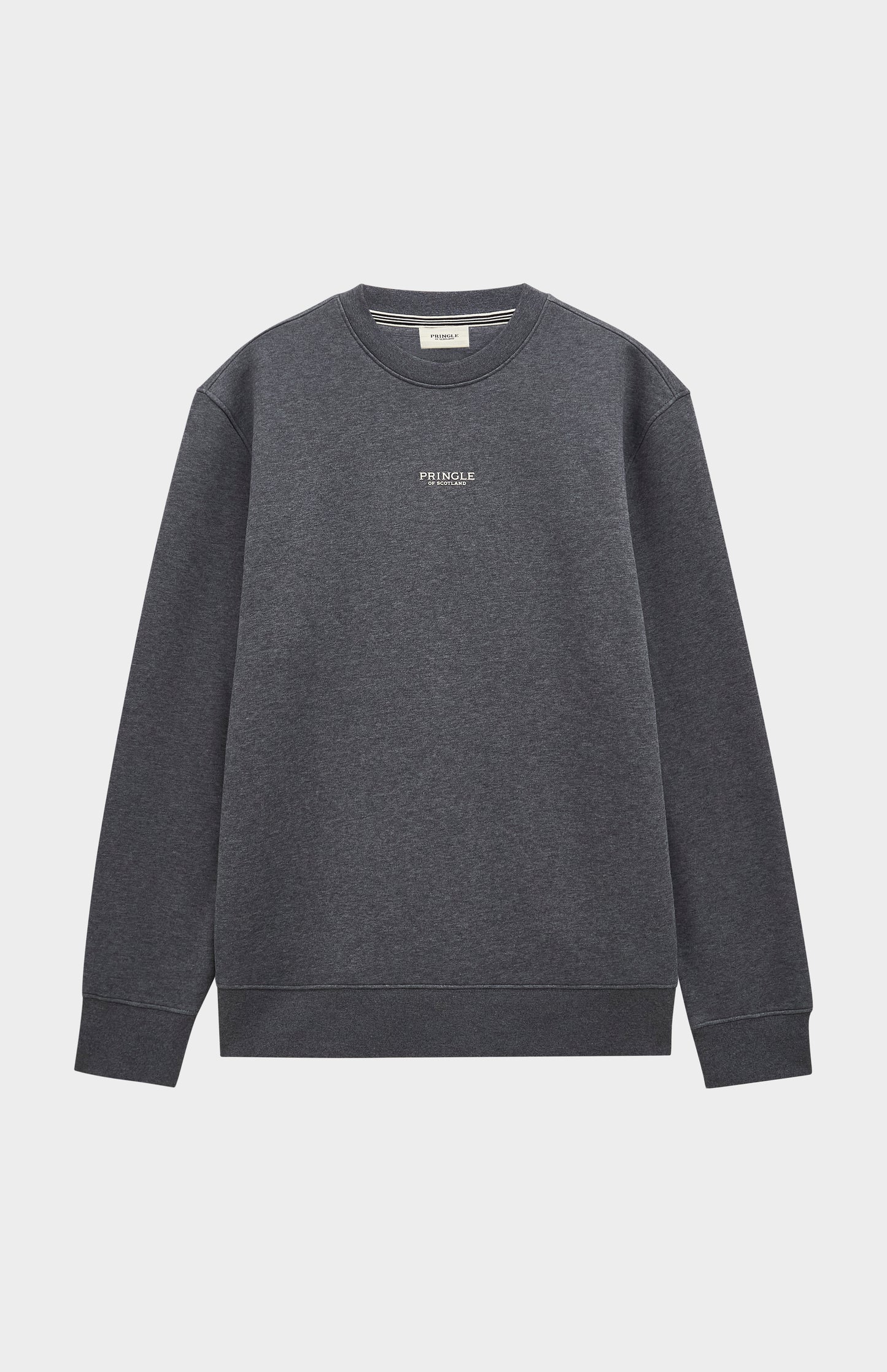 Pringle of Scotland Men's Crew Neck Sweatshirt In Charcoal Melange