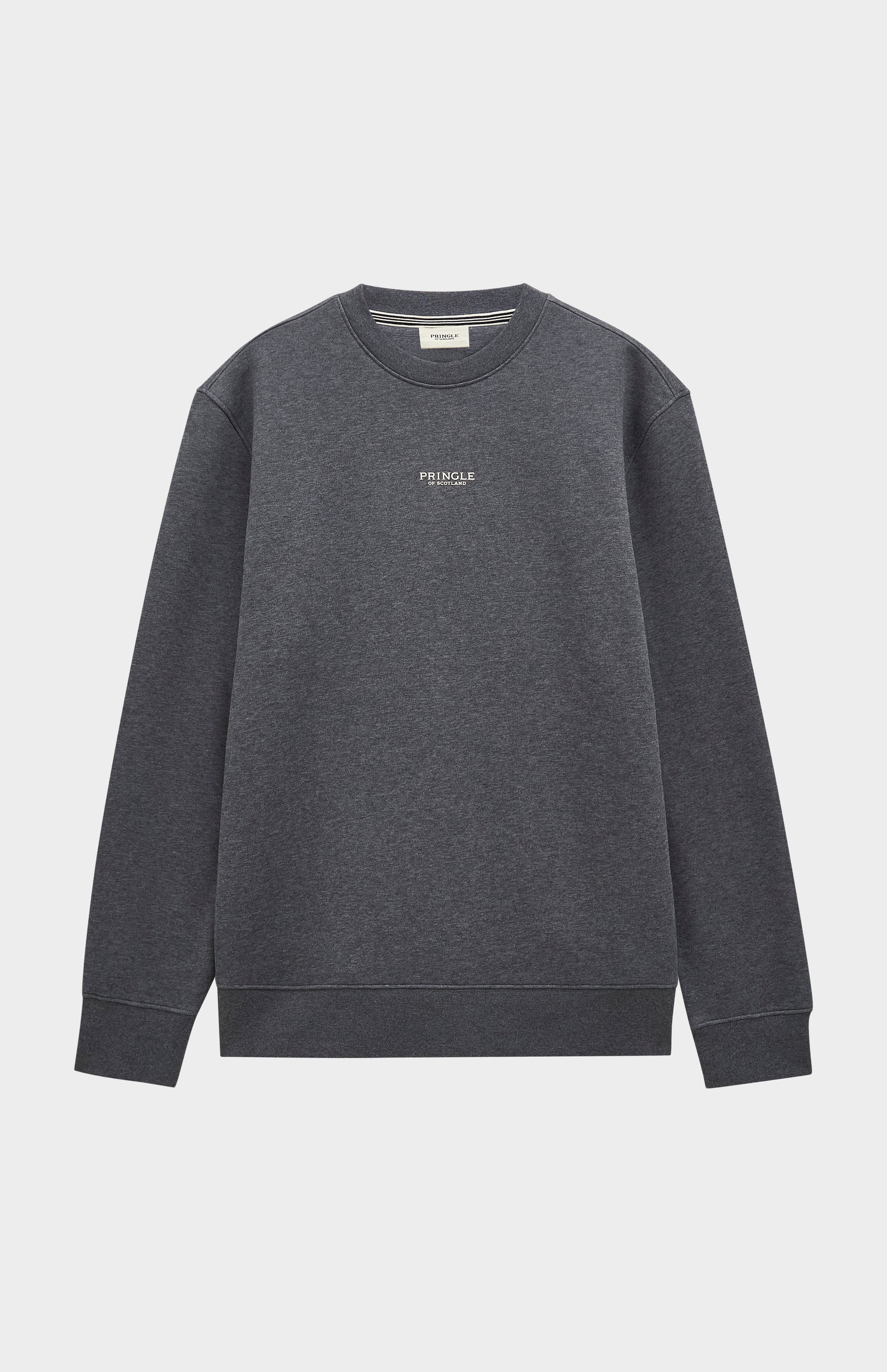 Pringle of Scotland Men's Crew Neck Sweatshirt In Charcoal Melange