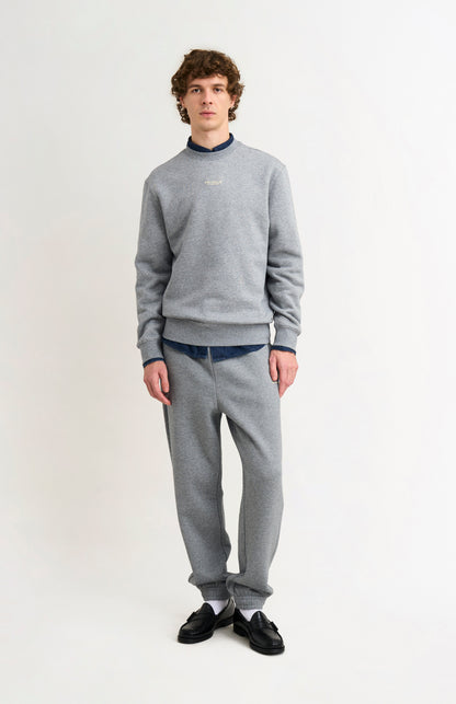 Men's Crew Neck Sweatshirt In Grey Melange