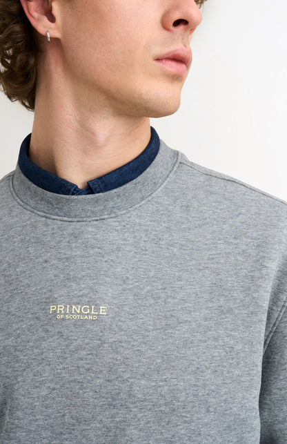 Men's Crew Neck Sweatshirt In Grey Melange