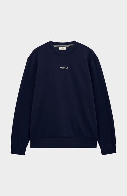 Men's Crew Neck Sweatshirt In Navy Blue