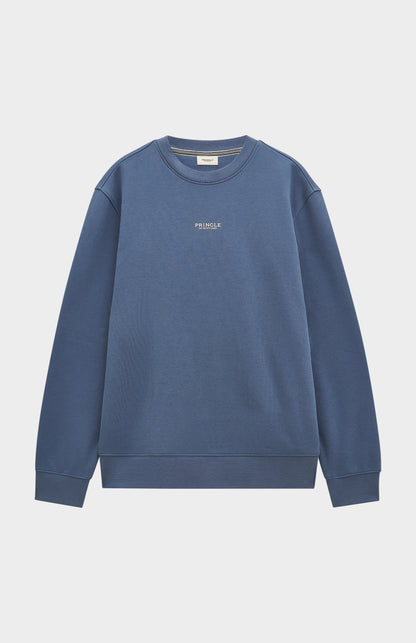 Pringle of Scotland Men's Crew Neck Sweatshirt In Bering Sea Blue