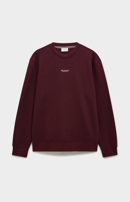 Men's Crew Neck Sweatshirt In Burgundy