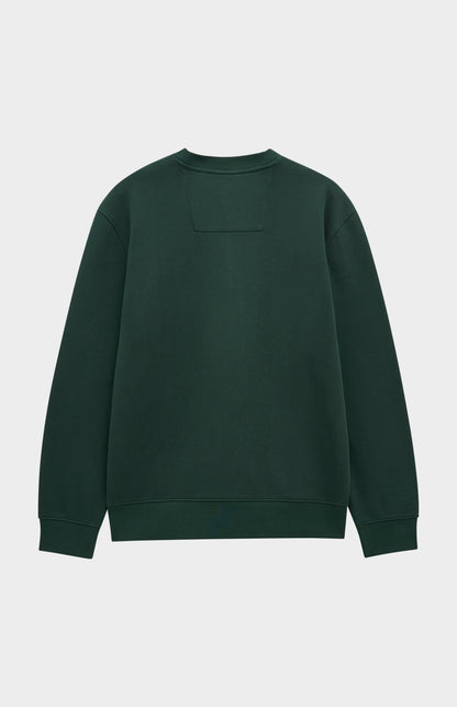 Pringle of Scotland Men's Crew Neck Sweatshirt In Pine Green rear view