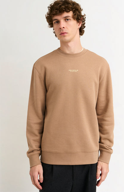 Men's Crew Neck Sweatshirt In Mushroom