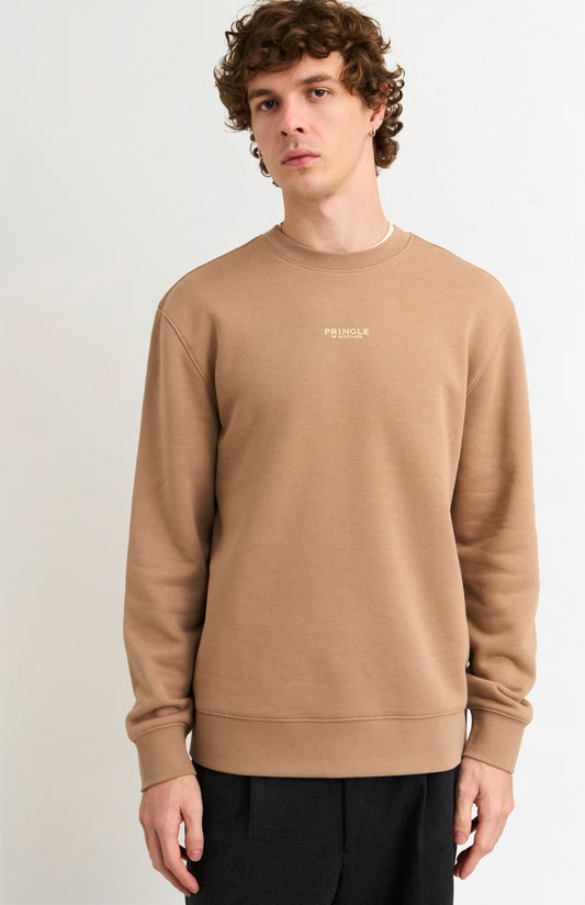 Men's Crew Neck Sweatshirt In Mushroom