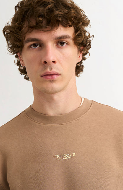 Men's Crew Neck Sweatshirt In Mushroom