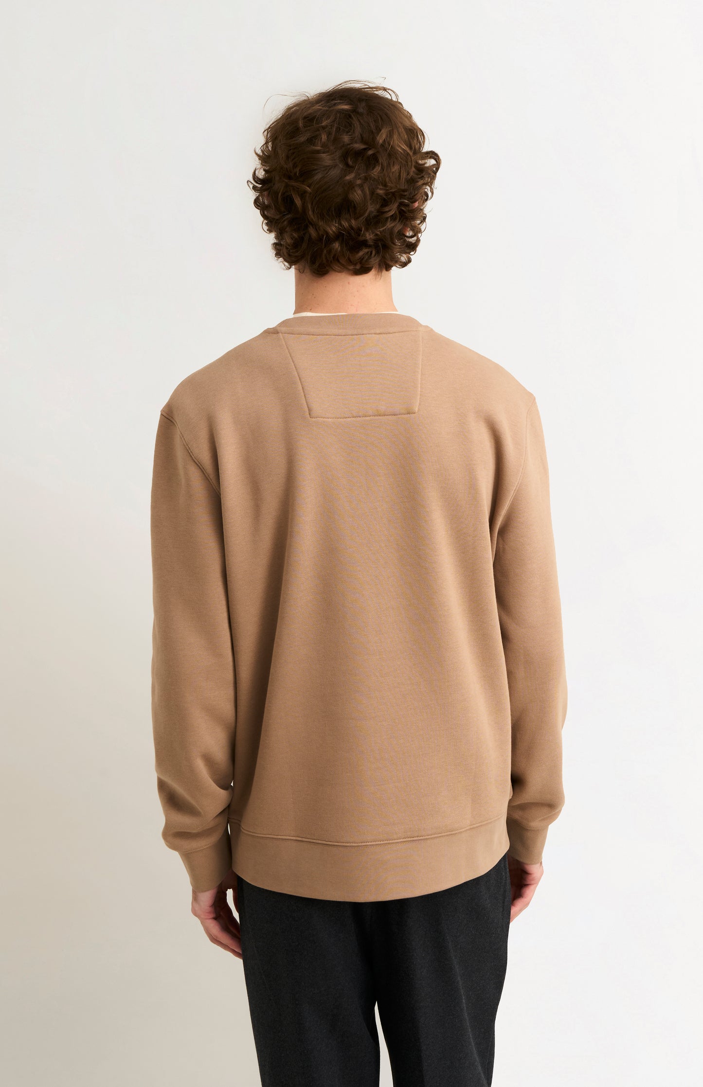 Men's Crew Neck Sweatshirt In Mushroom