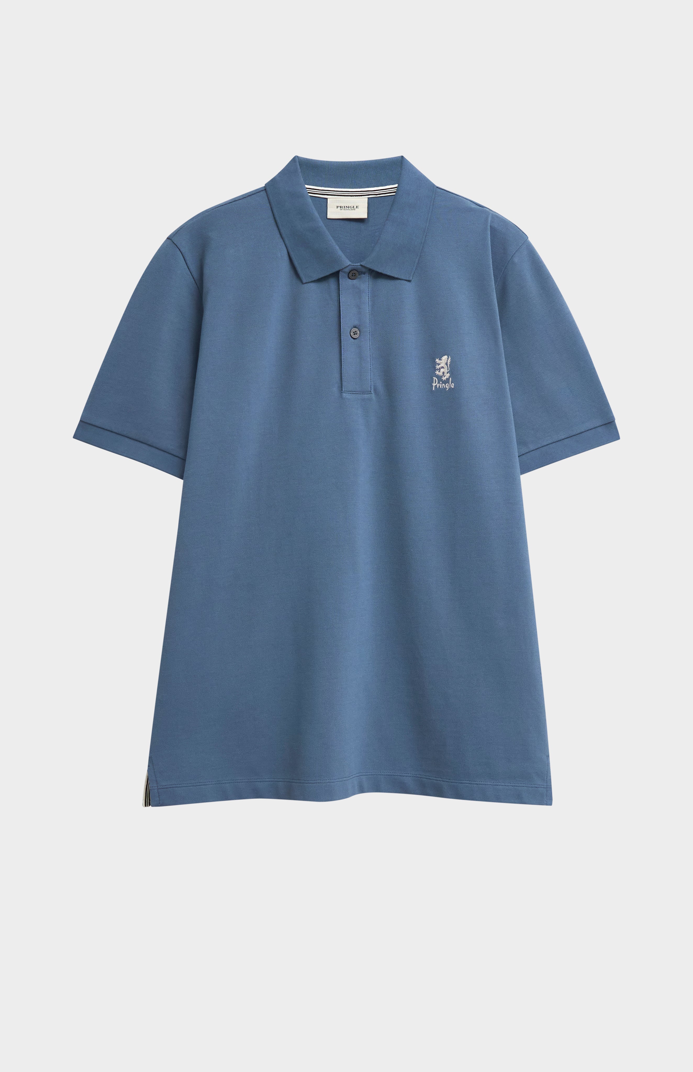 Pringle Of Scotland Men's Cotton Pique Polo Shirt In Bering Blue