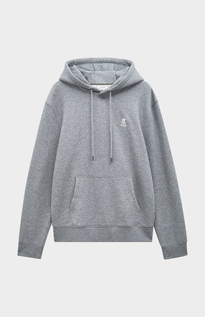 Men's Hooded Jumper In Grey Melange
