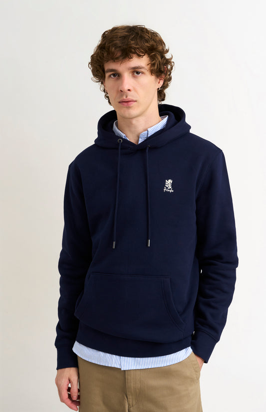 Men's Hooded Jumper In Navy Blue