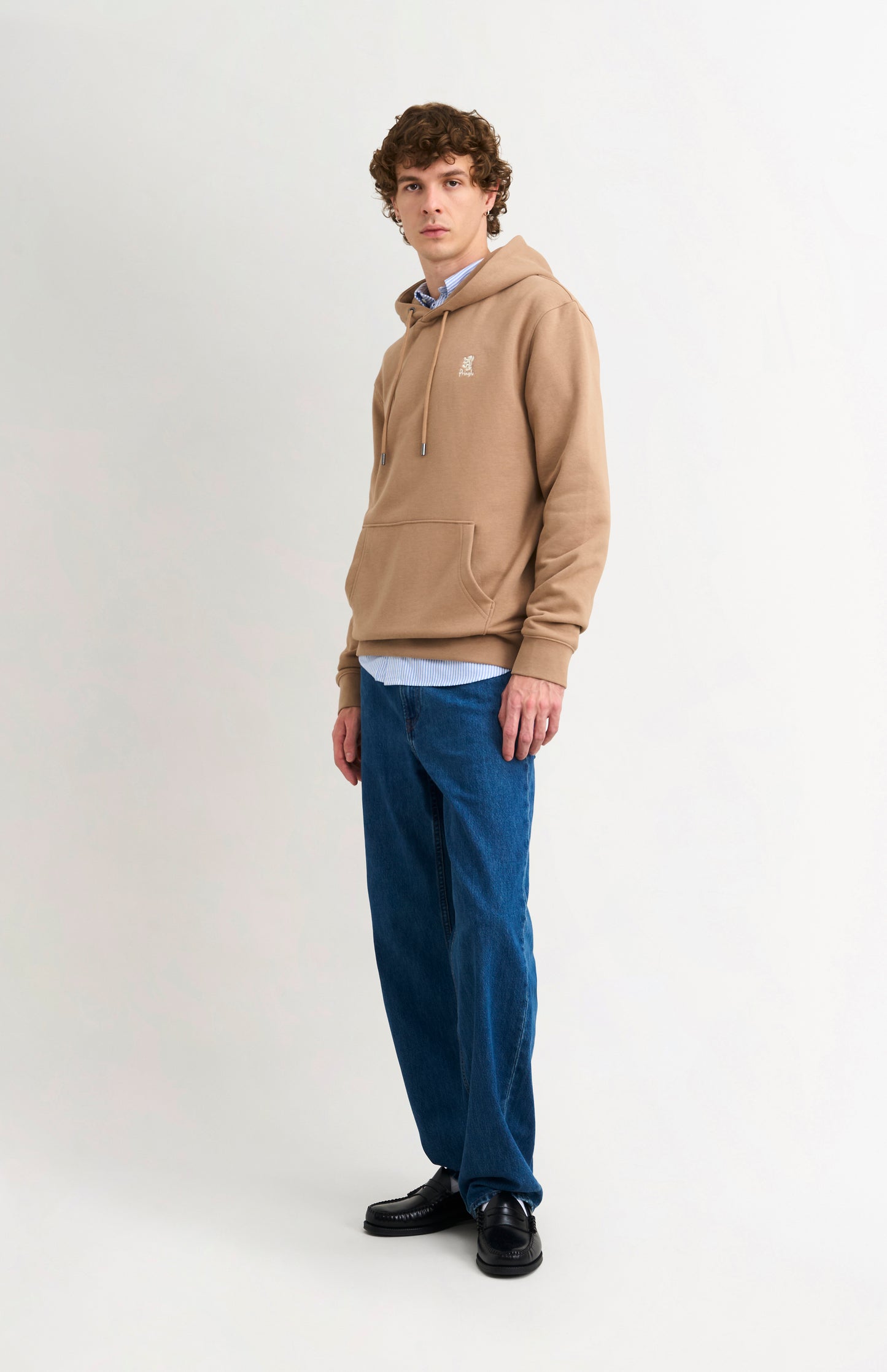 Men's Hooded Jumper In Mushroom