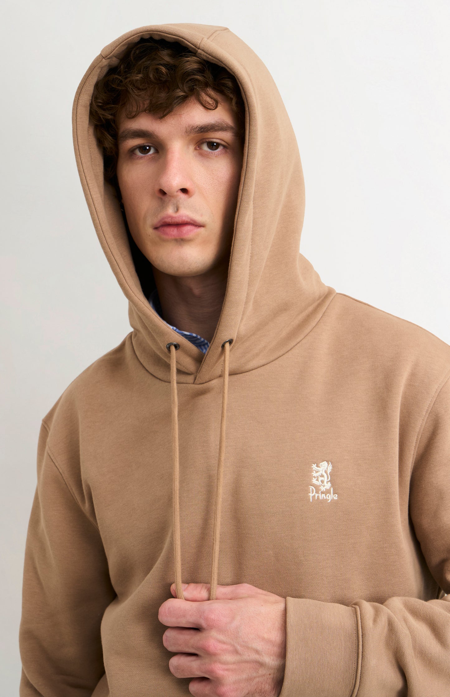 Men's Hooded Jumper In Mushroom