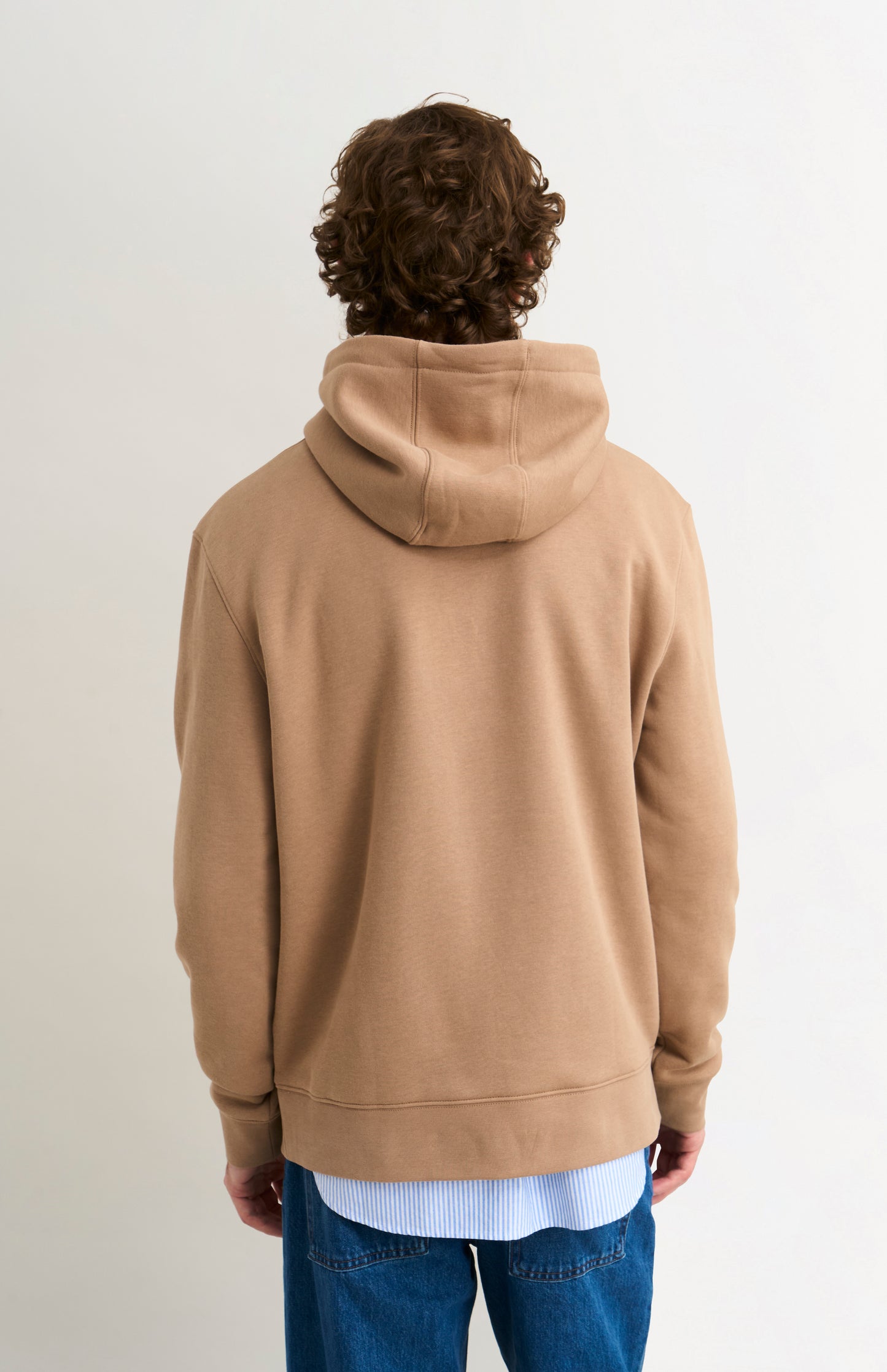 Men's Hooded Jumper In Mushroom