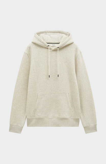 Men's Hooded Jumper In Ecru Beige Melange