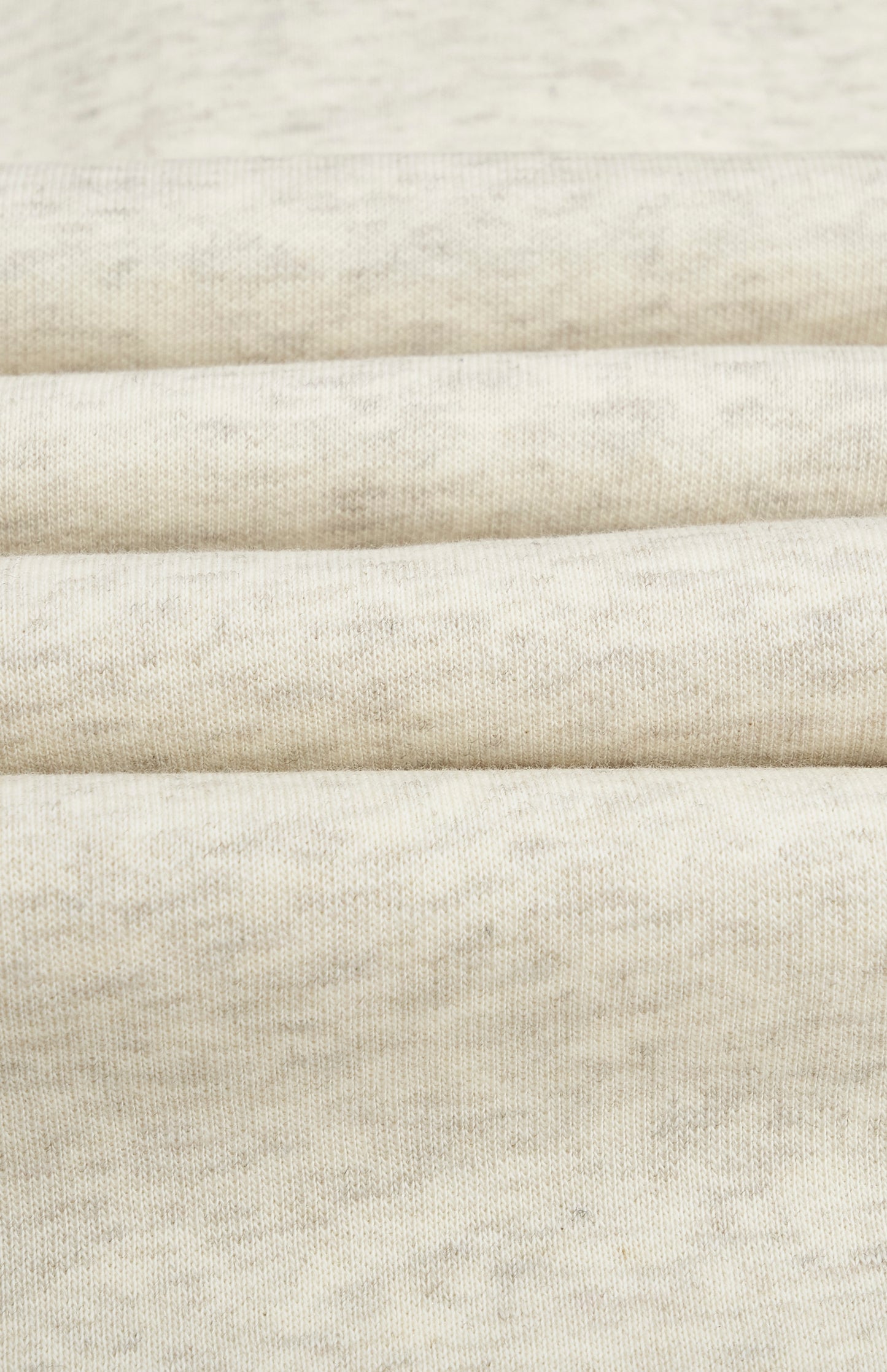 Men's Hooded Jumper In Ecru Beige Melange