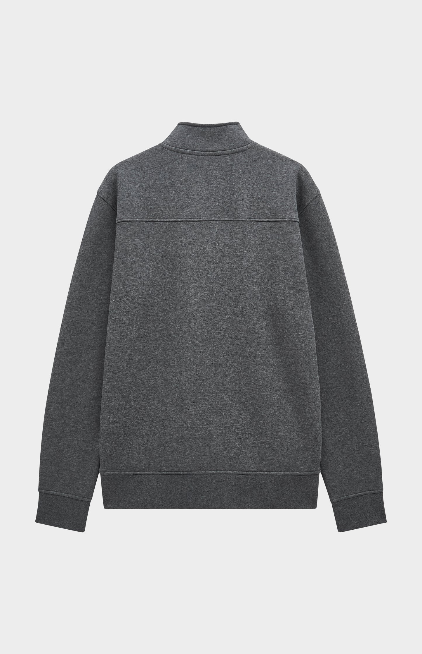 Men's Qtr Zip Track Jumper In Charcoal Melange