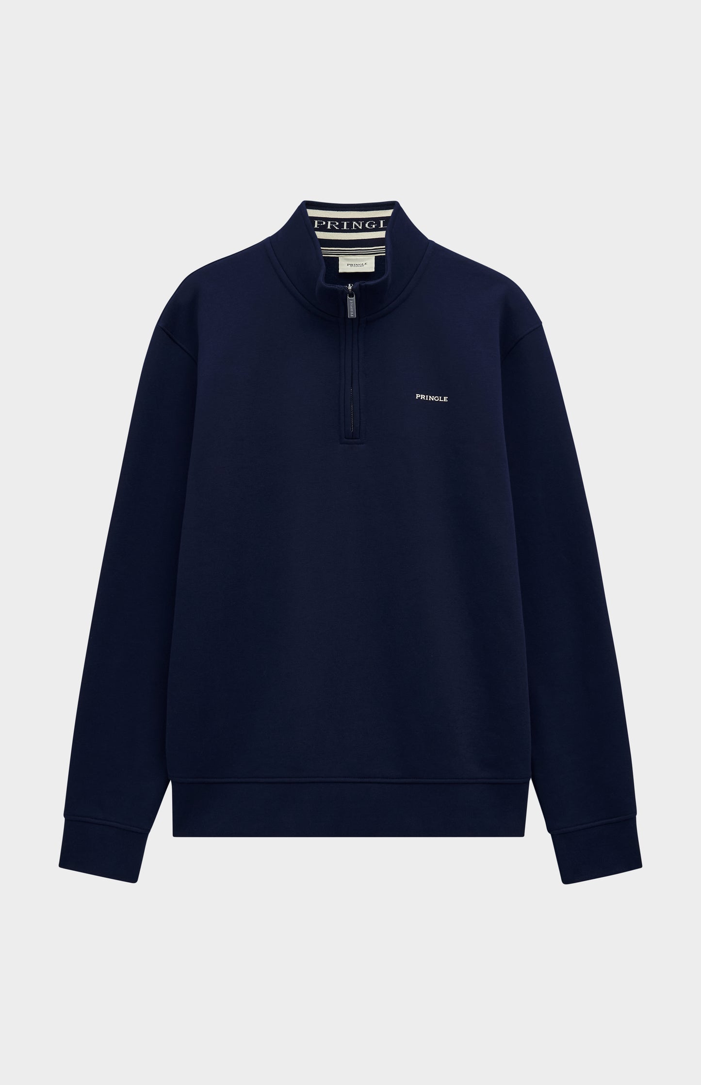 Men's Qtr Zip Track Jumper In Navy Blue
