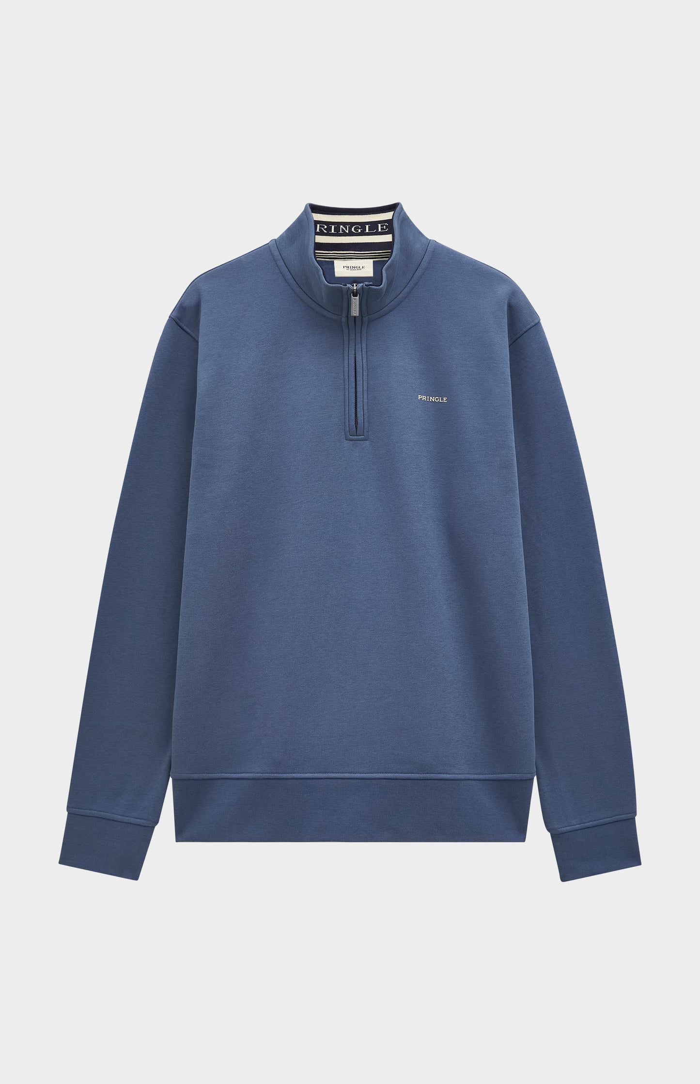Pringle Men's Qtr Zip Track Jumper In Bearing Sea Blue