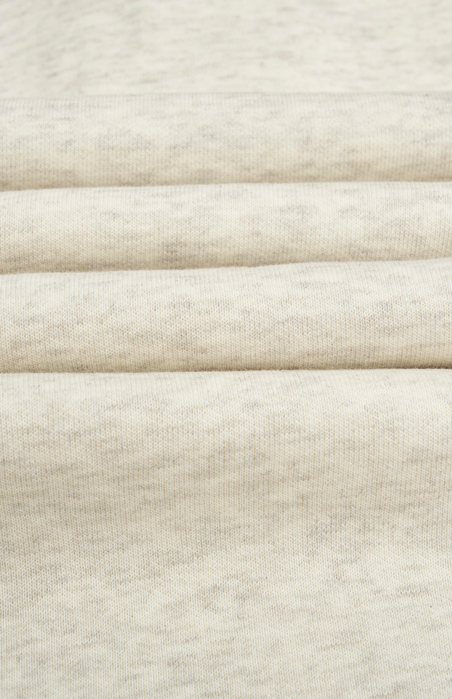 Pringle Men's Qtr Zip Track Jumper In Ecru Beige Melange fabric detail