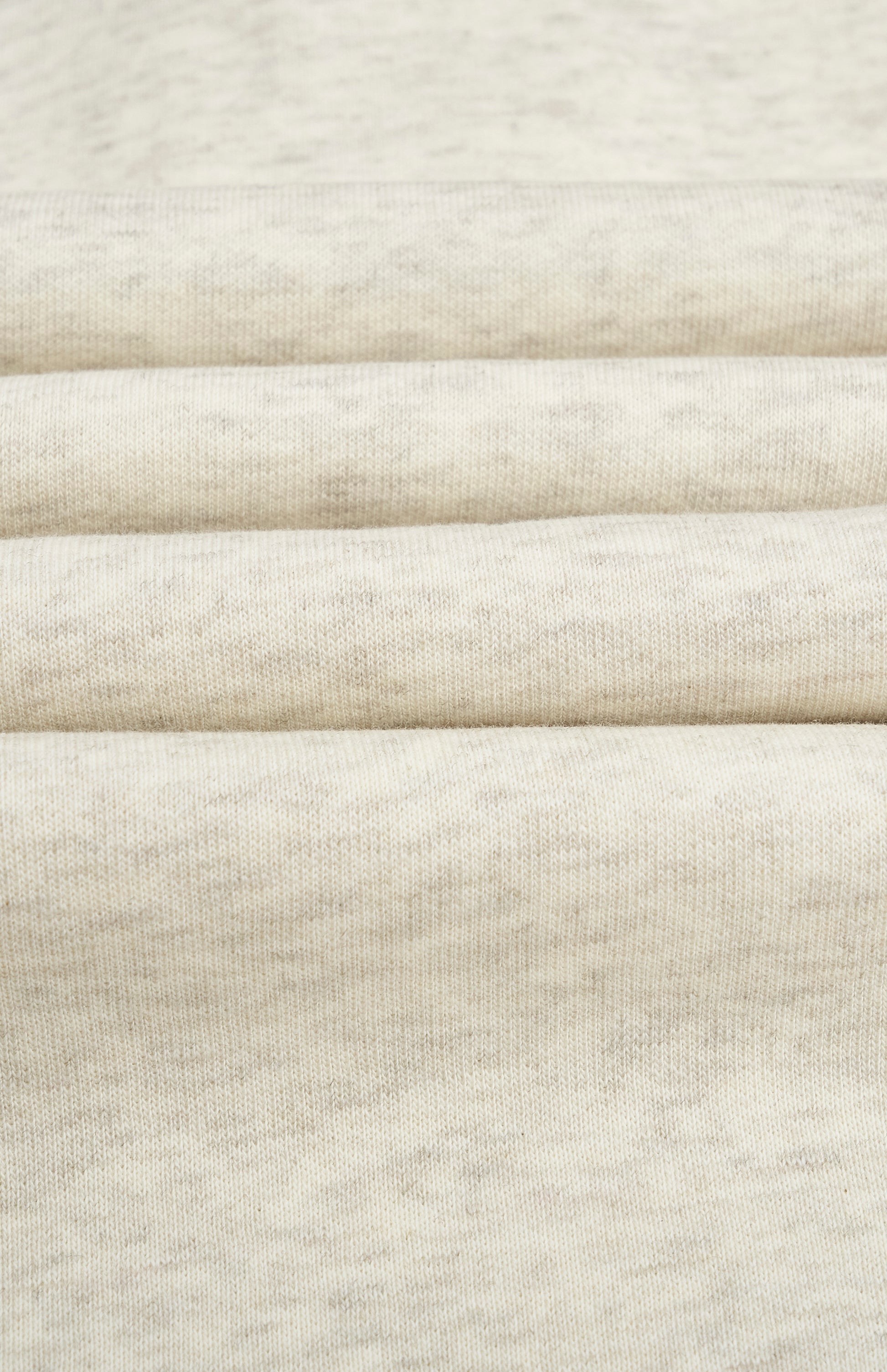 Pringle Men's Qtr Zip Track Jumper In Ecru Beige Melange fabric detail