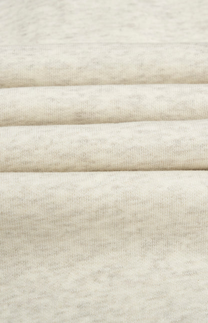 Pringle Men's Qtr Zip Track Jumper In Ecru Beige Melange fabric detail