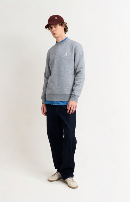 Men's Crew Neck Sweatshirt In Grey Melange