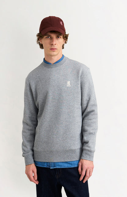 Men's Crew Neck Sweatshirt In Grey Melange
