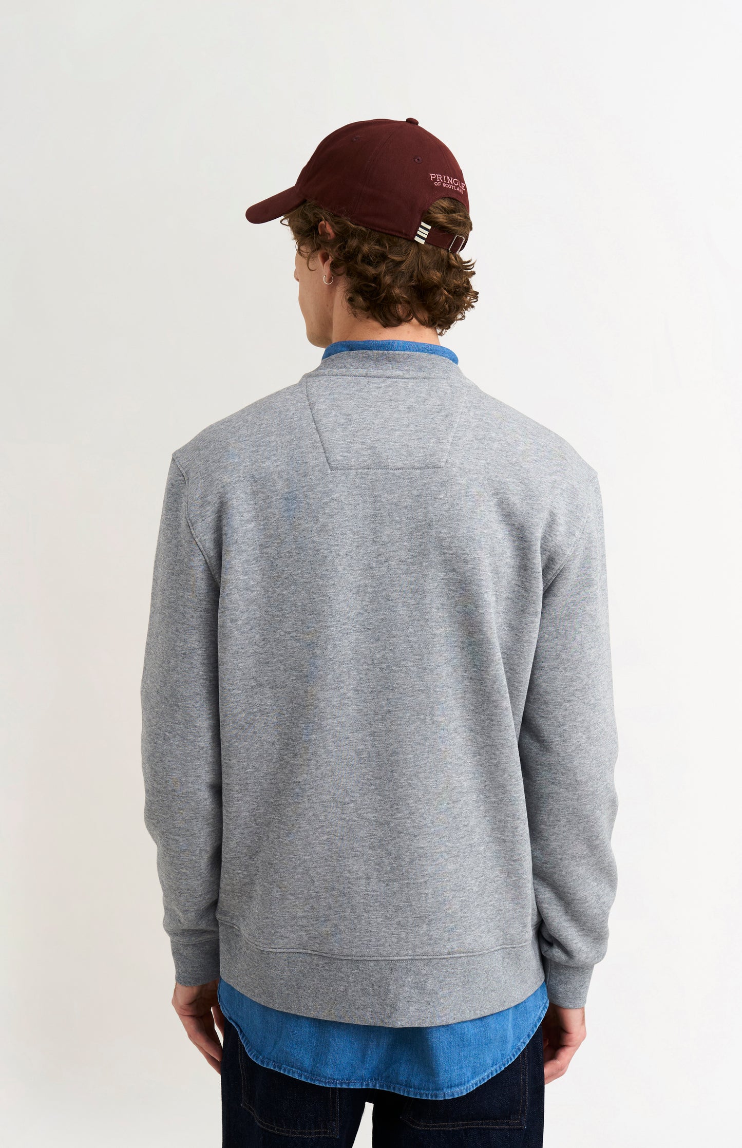 Men's Crew Neck Sweatshirt In Grey Melange