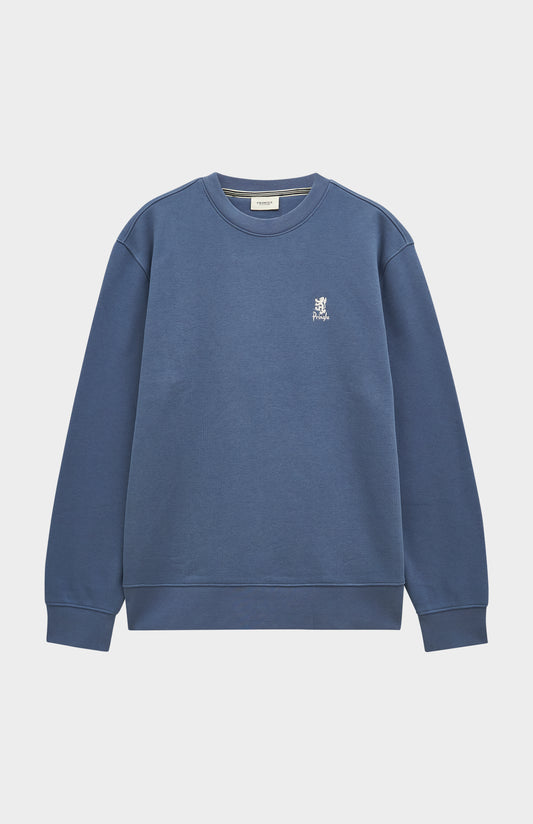 Pringle of Scotland Men's Crew Neck Sweatshirt In Bering Sea Blue