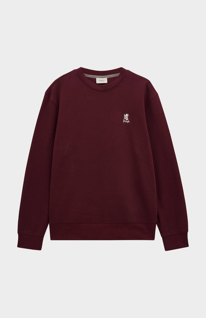 Men's Crew Neck Sweatshirt In Burgundy
