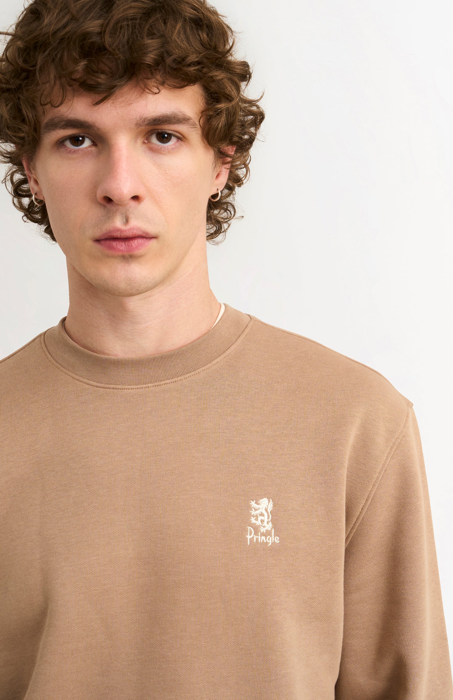 Men's Crew Neck Sweatshirt In Mushroom